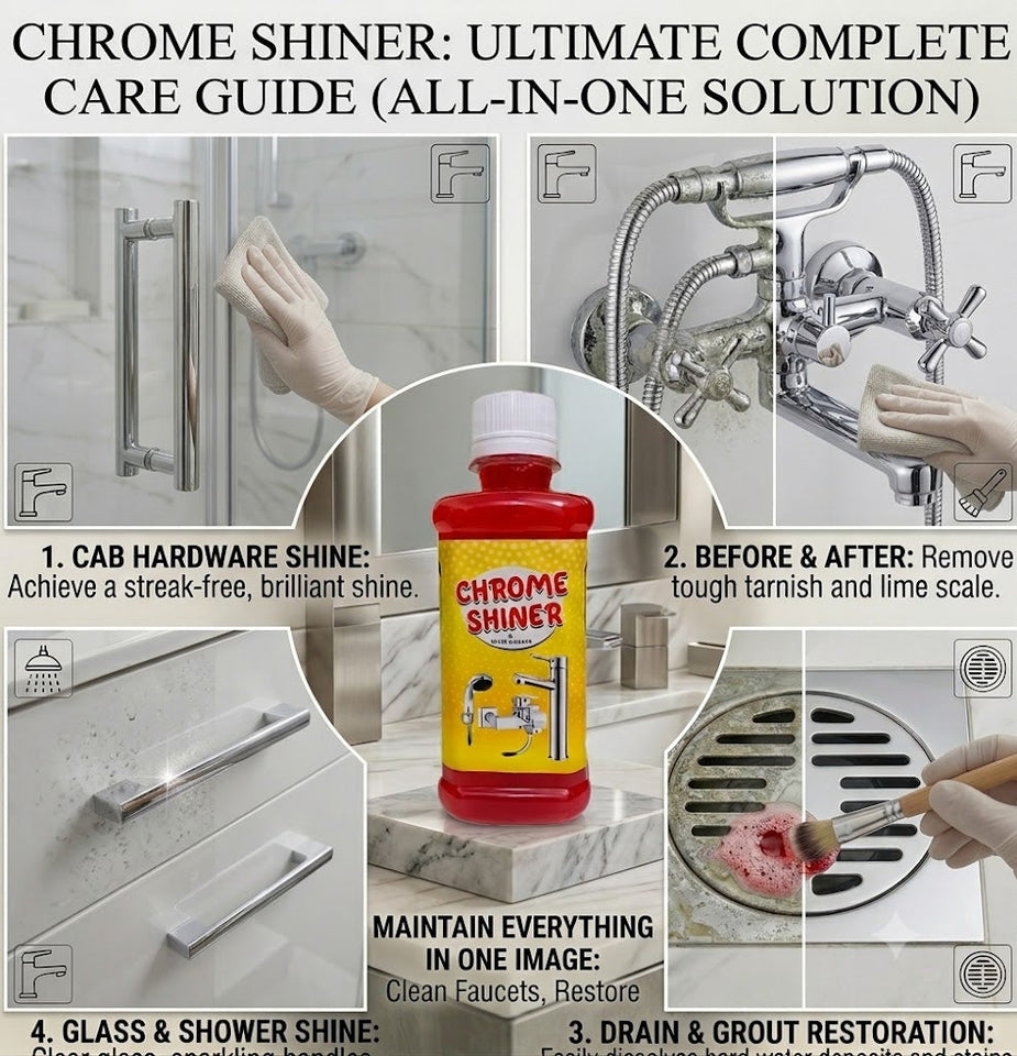 Chrome Shiner - Instant Cleaner for Taps, Glass & Sanitary Fittings